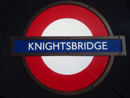 Knightsbridge london Underground Roundel 